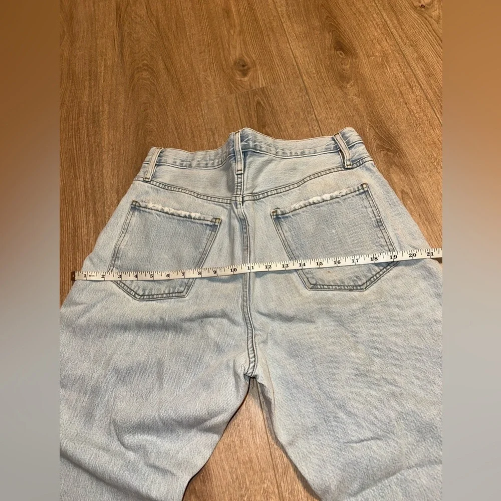 FRAME Le Jane Crop Straight Leg Blue Light Wash Jeans Size 30 - Picture 10 of 10